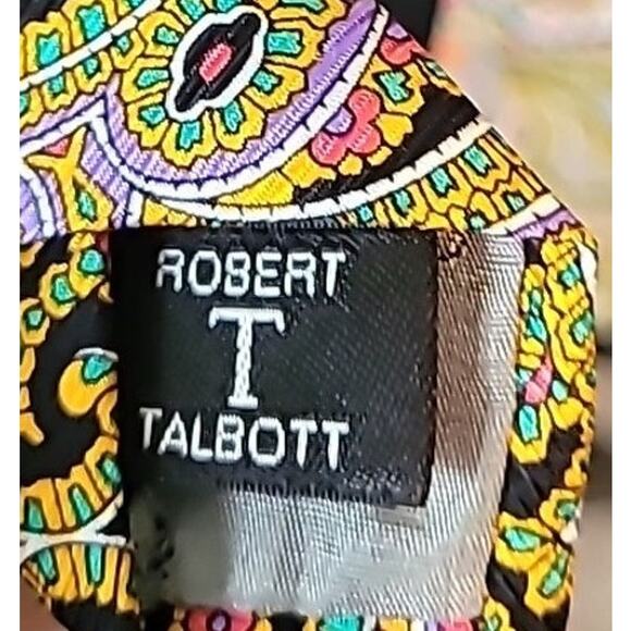 Robert Talbott Silk Tie | Yellow Paisley | Made in USA | EUC - Picture 4 of 6